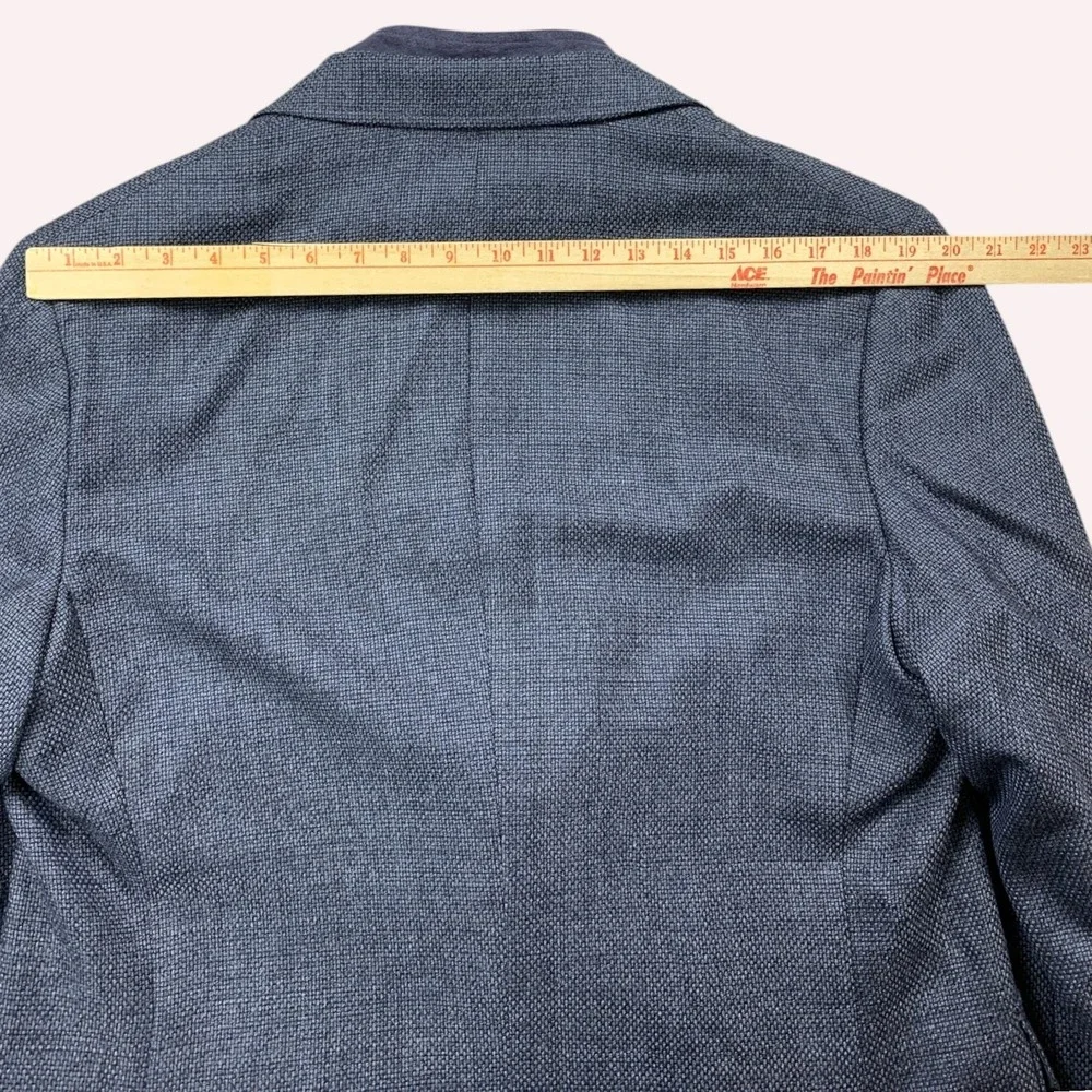 Robert Graham Downhill Sport Coat Mens 44 Wool Cashmere Zip Bib Suede Patch